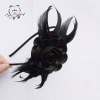 Wholesale fashion pu flower&feather headbands/hair accessories