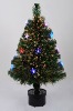 artificial christmas tree wiht flowers