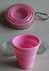 silicone folding cup for covenience with lid