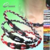 Wholesale triple ropes braided titanium tornado sports ion baseball necklace