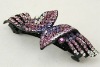 metal crystal barrette hair barrette goody barrette three hearts