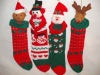 knitting christmas santa snowman ,christmas stocking