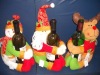 christmas decoration,santa snowman wine bottle decoration