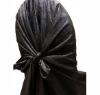 Wholesale satin universal chair cover for wedding,Standard banquet Chair covers,self tie chair cover
