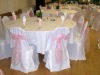 pleated polyester chair cover for wedding and banquet