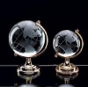 Wholesale Sandblasted crystal globe with metal stand MH-0011H