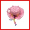 stylish children hats fashion sun hats with silk flowers for girls