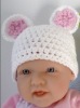 KT05022A Hand fashion Crochet Baby kufi Hats cap Beanie flower animal new born baby gifts earflap
