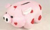 educational toy plush pig money box, animal coin bank,