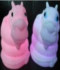 Wholesale Animal shaped Money Box/7 color chaning LED /Gift for wedding