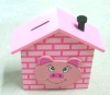 Pig-Wooden Money box