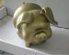 pvc golden pig coin box