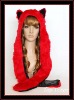 Wholesale WINTER ANIMAL HATS FOR ADULTS/KIDS WITH LONG SCARF AND MITTEN FIRE WOLF