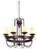 Residential wrought iron art chandelier
