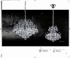 Chrome crystal ceiling lamp drop light chandelier