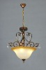 Bronze single crystal chandelier hallway