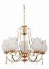 5 lite leather chandelier pendant lamp