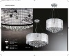 Stainless steel lampshade crystal chandelier pendant light