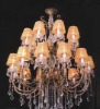 Wholesale Newest Chandelier big crystal with cloth shade Chandelier (BL604-12+6)