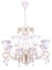 simple white resin crystal chandelier