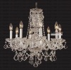 8 Lights Glass Arm Crystal Chandelier