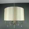 Wholesale Indoor Lean Metal Electroplating Chandelier with Fabric Lampshade/CE/UL