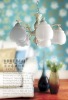 Wholesale Natural White Flowers Glass Chandeliers for Living Room
