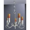 Wholesale Fixed Silver Metal Electroplating Chandelier w/Glass Shades