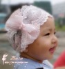 Wholesale fashion children's hair accessories baby ribbon bow barrette/ hair band