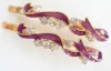 Wholesale JC FASHIONRED 2 PCS CRYSTAL RIBBON HAIR BARRETTE/PIN CLIP
