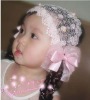 Wholesale fashion children's hair accessories baby ribbon bow barrette/ hair band