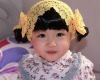 Wholesale fashion children's hair accessories baby ribbon bow barrette/ hair band