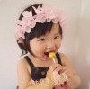 Wholesale fashion children's hair accessories baby ribbon bow barrette/ hair band