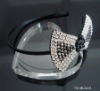 Wholesale HOT SELLING LADY'S 0.5 CM RIBBON WRAPPED HAIRBAND W/ACRYLIC STOEN BOW TIE
