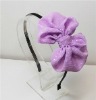 Wholesale Iron elastic head band with ribbon bows