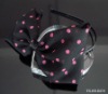 Wholesale HOT SELLING LADY'S 0.5 CM RIBBON WRAPPED HAIRBAND W/ ACRYLIC BEADS SATIN BOW TIE