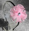 Wholesale slim Iron elastic headband with flowers