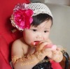 Wholesale fashion children's hair accessories baby ribbon bow barrette/ hair band