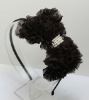 Wholesale slim Iron elastic headband with flower