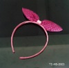 Wholesale HOT SELLING KIDS' RIBBON WRAPPED HAIRBANDS W/ SEQUINED BOWTIE