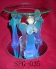 Beautiful pray angel design fragrance glass oil burner