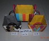 mixed colored paper basket with high quality
