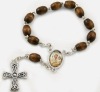 wood rosary bracelet