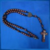 8*9mm wooden beads rope rosary,knotted cord rosario