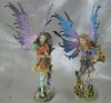 polyresin garden fairy with metal wing oem available