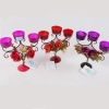 Three Heads Two Flowers Hot Colors Home Decoration Candle Holders