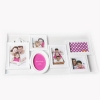 Wholesale Combination Wall Hanging 6 Pocket Pages 5"by7" 4"by6" 4"by4" White / Black Photo Frame