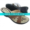 PU Women Wedge-heeled Slippers with massage