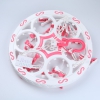 Wholesale White Plastic Sock Hanger with Watermelon Red and White Clips Interspersed with Watermelon Red Patterns